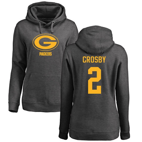 Green Bay Packers Ash Women #2 Crosby Mason One Color Nike NFL Pullover Hoodie->women nfl jersey->Women Jersey